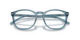 GIORGIO ARMANI 7074 6071 - Blue Round Eyeglasses for Men - folded