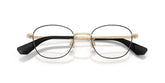 BURBERRY 1403D 1326 - Black Round Eyeglasses for Women - folded