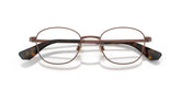 BURBERRY 1403D 1360 - Brown Round Eyeglasses for Women - folded