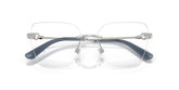 DOLCE & GABBANA 1363 05 - Silver Cat-Eye Eyeglasses for Women - folded