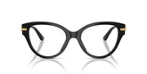 DOLCE & GABBANA 3438 501 - Black Cat-Eye Eyeglasses for Women - front view
