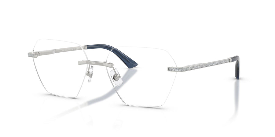 JIMMY CHOO 2016J 3018 - Silver Geometric Eyeglasses for Women