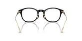 MONCLER 2030D 3001 - Black Round Eyeglasses for Men - back view