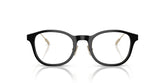 MONCLER 2030D 3001 - Black Round Eyeglasses for Men - front view