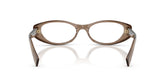 MIU MIU 03ZV 26M1O1 - Brown Oval Eyeglasses for Women - back view