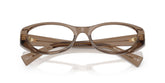 MIU MIU 03ZV 26M1O1 - Brown Oval Eyeglasses for Women - folded
