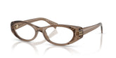 MIU MIU 03ZV 26M1O1 - Brown Oval Eyeglasses for Women