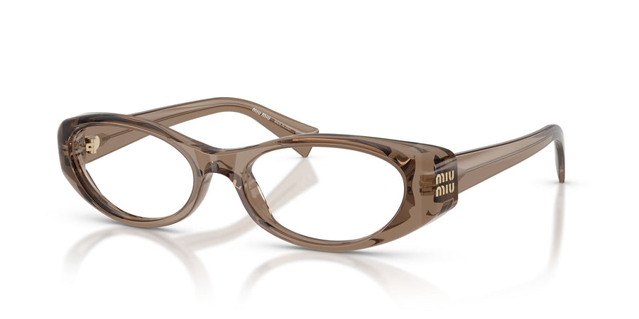 MIU MIU 03ZV 26M1O1 - Brown Oval Eyeglasses for Women