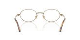 MIU MIU 50ZV 7OE1O1 - Gold Oval Eyeglasses for Women - back view