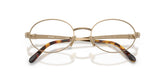 MIU MIU 50ZV 7OE1O1 - Gold Oval Eyeglasses for Women - folded