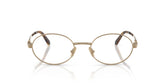 MIU MIU 50ZV 7OE1O1 - Gold Oval Eyeglasses for Women - front view