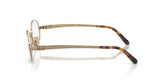 MIU MIU 50ZV 7OE1O1 - Gold Oval Eyeglasses for Women - side view