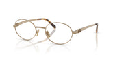 MIU MIU 50ZV 7OE1O1 - Gold Oval Eyeglasses for Women