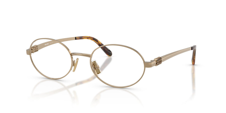 MIU MIU 50ZV 7OE1O1 - Gold Oval Eyeglasses for Women