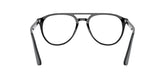 PERSOL 3160V 095 - Black Aviator Eyeglasses for Men - 360° view 180°