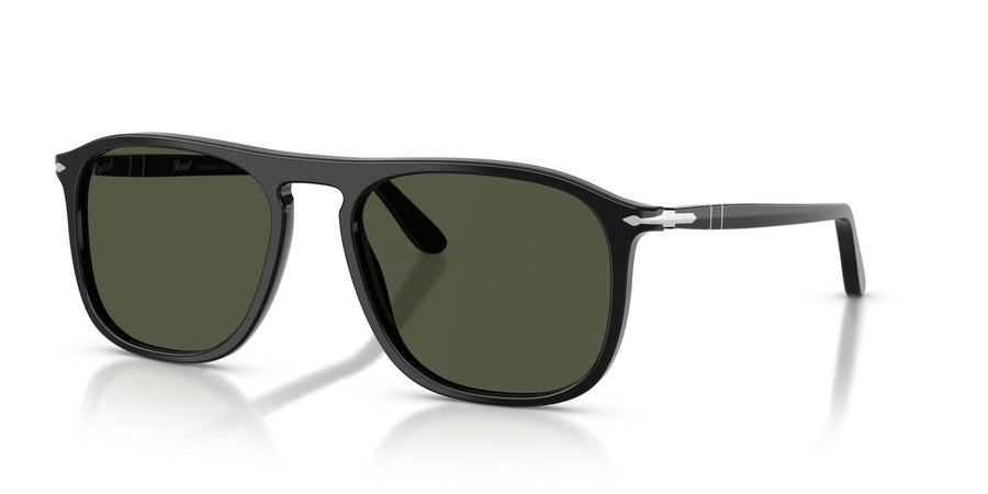 PERSOL 3392S 95/31 - Black Rectangle Sunglasses for Men