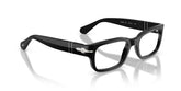 PERSOL 3399V 95 - Black Rectangle Eyeglasses for Men - detail