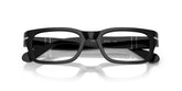 PERSOL 3399V 95 - Black Rectangle Eyeglasses for Men - folded