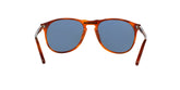 PERSOL 9649S 96/56 - Brown Aviator Sunglasses for Men - 360° view 180°