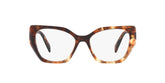 PRADA 18WV 07R1O1 - Brown Cat-Eye Eyeglasses for Women - 360° view 0°