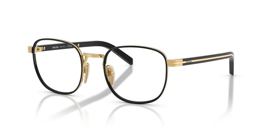 PRADA 0PRD50V 5AK1O1 - Gold Square Eyeglasses for Men