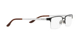 RALPH LAUREN 5089 9281 - Black Rectangle Eyeglasses for Men - 360° view 300°