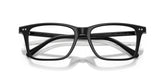 RALPH LAUREN 6264U 5001 - Black Rectangle Eyeglasses for Men - folded