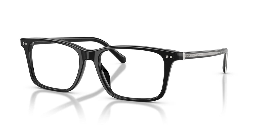 RALPH LAUREN 6264U 5001 - Black Rectangle Eyeglasses for Men