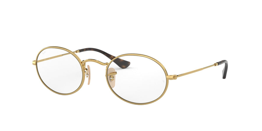 RAY BAN 3547V 2500 - Brown Oval Eyeglasses for Men