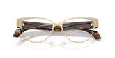 VERSACE 1318 1252 - Gold Cat-Eye Eyeglasses for Women - folded