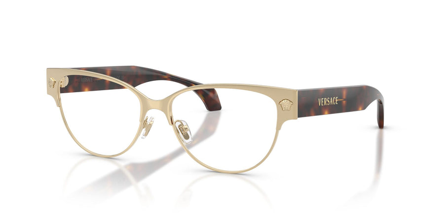 VERSACE 1318 1252 - Gold Cat-Eye Eyeglasses for Women