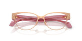 VERSACE 1318 1412 - Gold Cat-Eye Eyeglasses for Women - folded