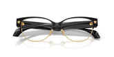 VERSACE 1318 1433 - Gold Cat-Eye Eyeglasses for Women - folded