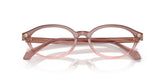 VERSACE 3393D 5435 - Brown Oval Eyeglasses for Women - folded