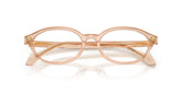 VERSACE 3393D 5518 - Brown Oval Eyeglasses for Women - folded