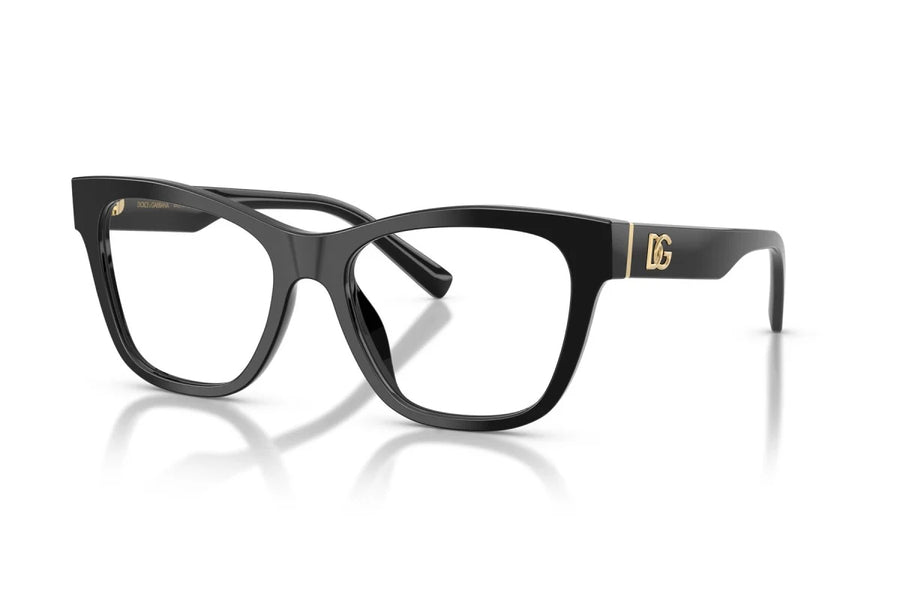 DOLCE & GABBANA 3430 501 - Black Cat-Eye Eyeglasses for Women