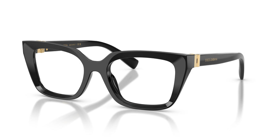 DOLCE & GABBANA 3436 501 - Black Cat-Eye Eyeglasses for Women