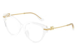 DOLCE & GABBANA 3438 3133 - Transparent Cat-Eye Eyeglasses for Women - view 6