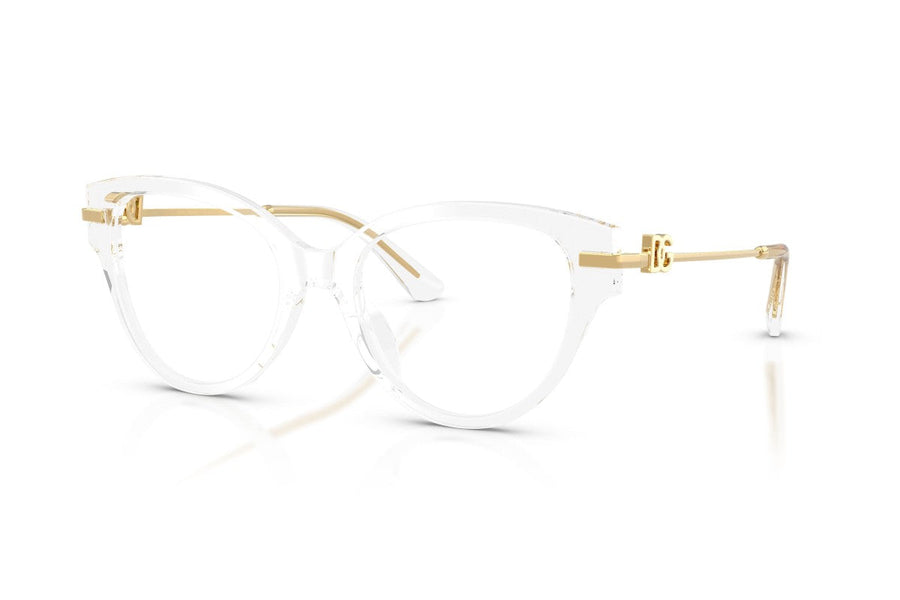 DOLCE & GABBANA 3438 3133 - Transparent Cat-Eye Eyeglasses for Women