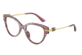 DOLCE & GABBANA 3438 3474 - Mauve Cat-Eye Eyeglasses for Women - view 6