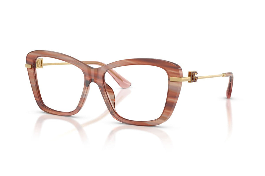 DOLCE & GABBANA 3439 3473 - Red Rectangle Eyeglasses for Women