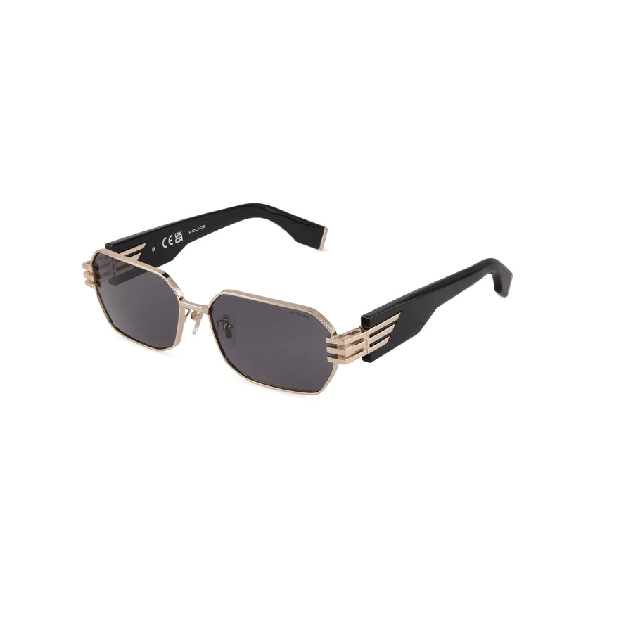 POLICE SPLU79 300 - Gold Rectangle Sunglasses Unisex