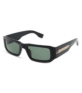 POLICE SPLR82E 700Y - Black Rectangle Sunglasses Unisex