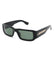 POLICE SPLR82E 700Y - Black Rectangle Sunglasses Unisex