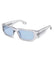 POLICE SPLR82E 04G0 - Transparent Rectangle Sunglasses Unisex