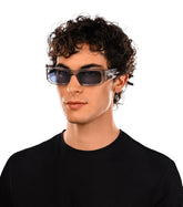 POLICE SPLR82E 700Y - Black Rectangle Sunglasses Unisex - view 4