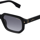 POLICE SPLU82 700 - Black Rectangle Sunglasses for Men - view 9