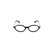 POLICE VPLU03 700 - Black Oval Eyeglasses for Women - view 2