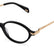 POLICE VPLU03 700 - Black Oval Eyeglasses for Women - view 10