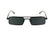 CALVIN KLEIN 24111S 002 - Black Rectangle Sunglasses for Men